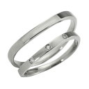 結婚指輪 プラチナ トリロジー ウェーブ ダイヤモンド ペアリング Pt900 Sライン マリッジリング 2本セット ペア 文字入れ 刻印 可能 婚約 結婚式 ...