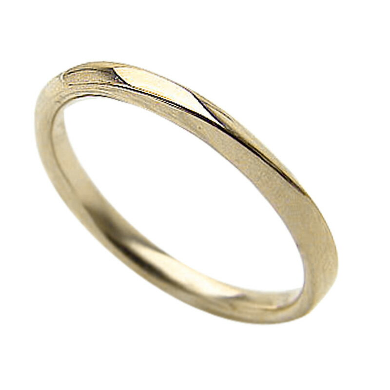 ホワイトゴールドK18 シンプルリング K18WG ピンキーリング ジュエリーショップ アクセサリー ショップ おすすめ ギフト プレゼント 受注製作 クリスマ...