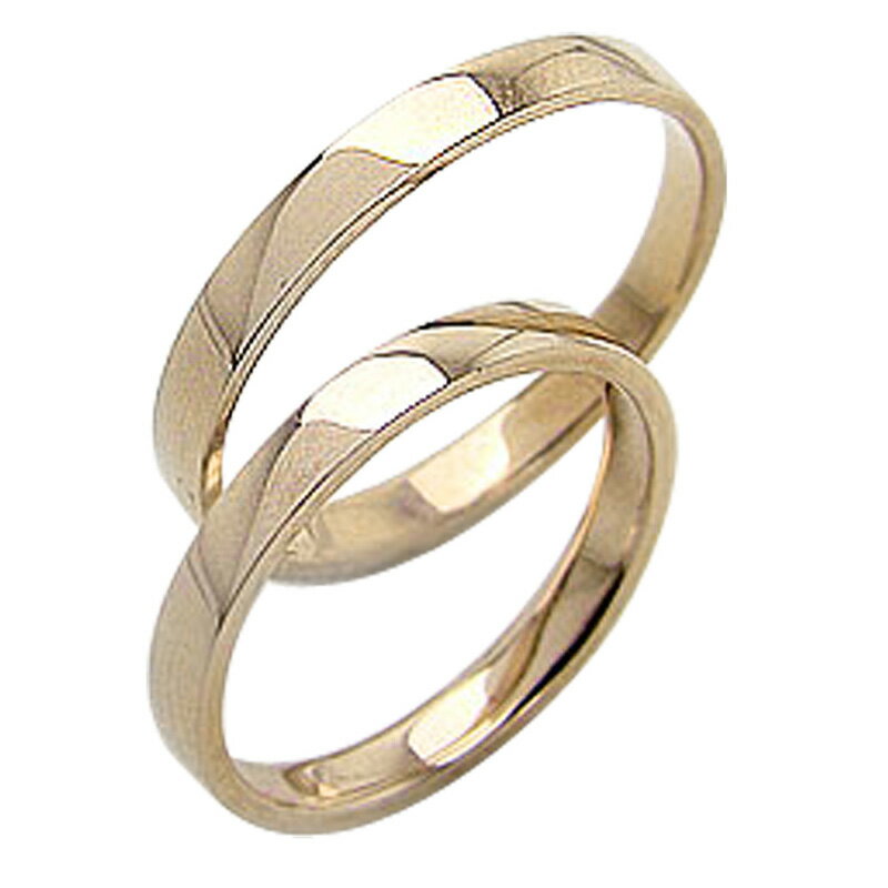 結婚指輪 平打ち 2.5mm幅 ペアリング イエローゴールドK18 ホワイトゴールドK18 マリッジリング 記念日 2本セット 文字入れ 刻印 可能 婚約 結婚...