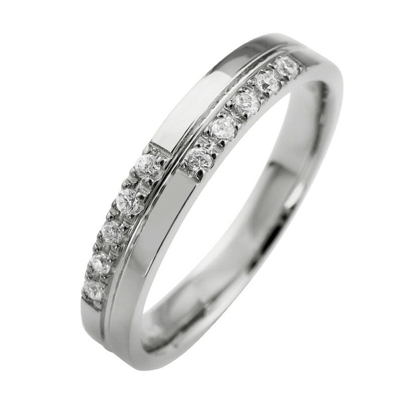 ダイヤモンドリング プラチナ クロス 3mm レディースリング Pt900 十字架 指輪 ジュエリーアイ おすすめ ギフト プレゼント 受注製作