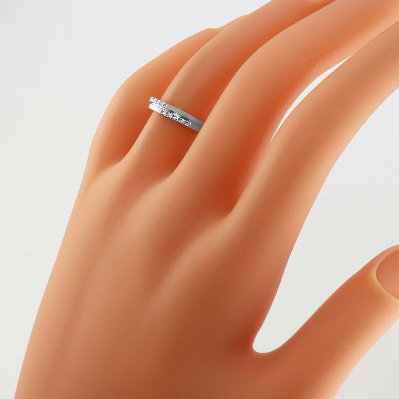 ダイヤモンドリング プラチナ クロス 3mm レディースリング Pt900 十字架 指輪 ジュエリーアイ おすすめ ギフト プレゼント 受注製作