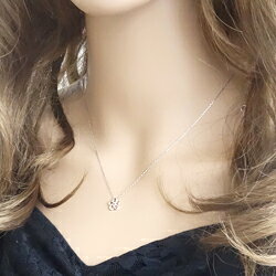 ジュエリーアイのネックレス レディース フラワー 一粒ダイヤモンド ネックレス プラチナ ペンダント 花 Pt900 Pt850 Flower アクセサリー おすすめ プレゼント｜アングル3