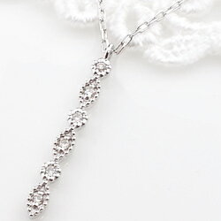 ペンダント ネックレス レディース ネックレス プラチナ ダイヤモンド ストレートライン 縦長 Iライン ペンダント Pt900 850 Diamond Necklace おすすめ ギフト プレゼント 受注製作