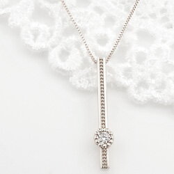 ネックレス レディース ダイヤネックレス プラチナ 一粒ダイヤモンド ストレートライン 縦長 Iライン ペンダント Pt900 850 Diamond Necklace おすすめ プレゼント