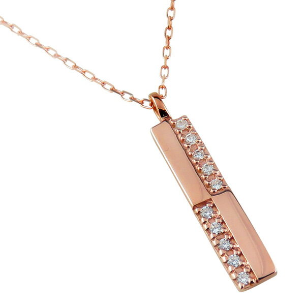 ネックレス レディース 10石 ダイヤモンド ネックレス 10金 K10 クロス 十字架 ペンダント アズキチェーン 40cm 天然ダイヤ 首飾り おすすめ ギフト プレゼント 受注製作(4.0)