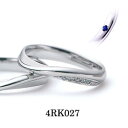 【割引クーポンが使える】 結婚指輪 プラチナ900 サファイア ダイヤモンド マリッジリング 4RK027 ロマンティックブ…