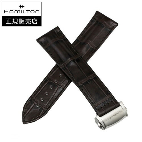 楽天BESSHO楽天市場店ハミルトン　HAMILTON　ジャズマスター用　純正カーフストラップ　ブラウン　22mm　JAZZMASTER　正規輸入品　純正バネ棒付き　H690425102（H600425102）