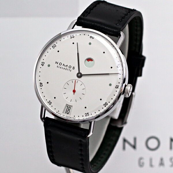 【ノモス正規販売店】【選べる5年延長保証】【36回無金利ローンOK】NOMOS　メトロ 　デイト パワーリザーブ　手巻き　37mm　METRO　正規輸入品　MT1D4W2