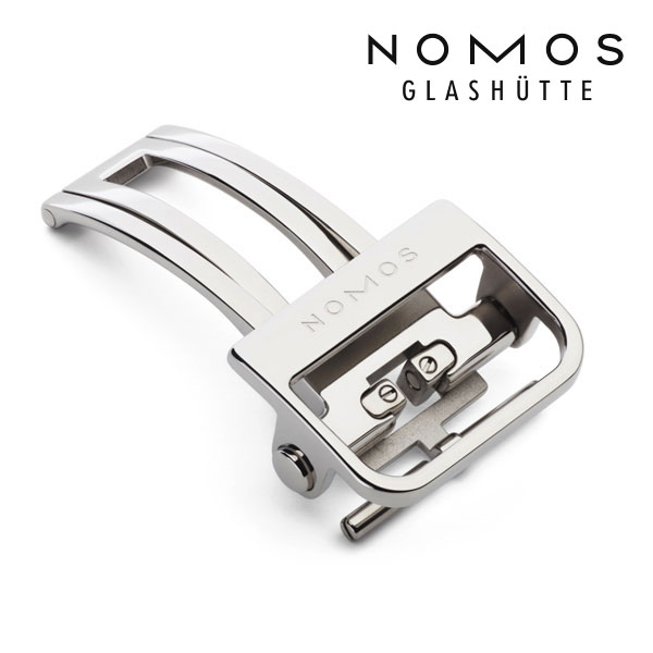 ノモス NOMOS 純正Dバックル 16mm/18mm ステンレス プッシュ式 正規輸入品