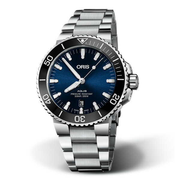 【オリス正規販売店】【選べる5年延長保証】【36回無金利ローンOK】ORIS アクイス デイト ブルー 43mmAQUIS DATE GREEN 正規輸入品 73377304135