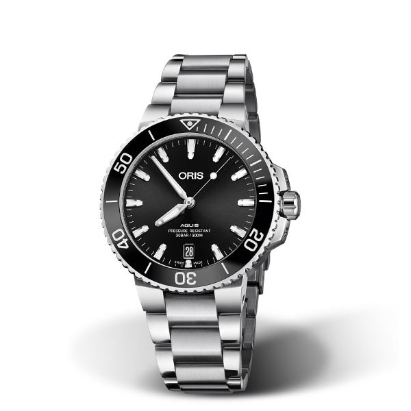 【オリス正規販売店】【選べる5年延長保証】【36回無金利ローンOK】ORIS アクイス デイト ブラック 39.5mm AQUIS DATE 正規輸入品 73377324134M