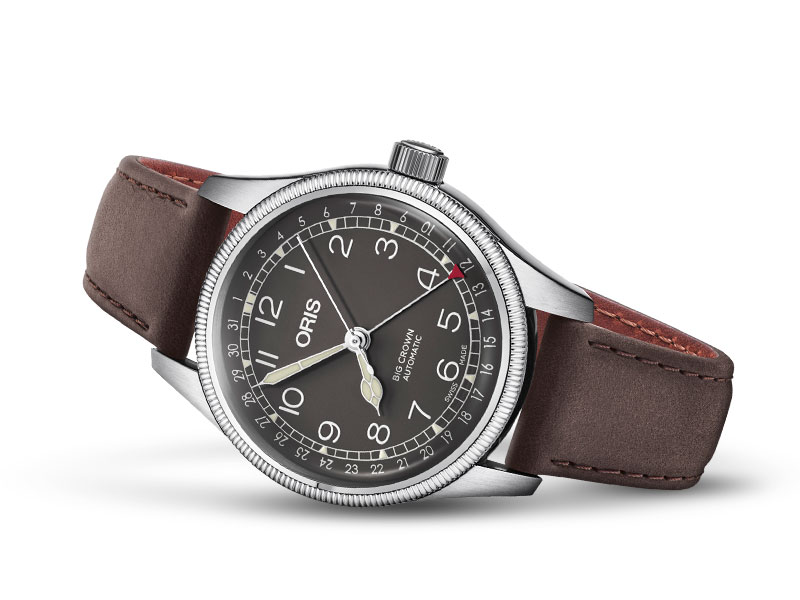 【オリス正規販売店】【選べる5年延長保証】【36回無金利ローンOK】ORIS ビッグクラウン ポインターデイト グレーブラウン 36mm BIG CROWN POINTER DATE 75477494064