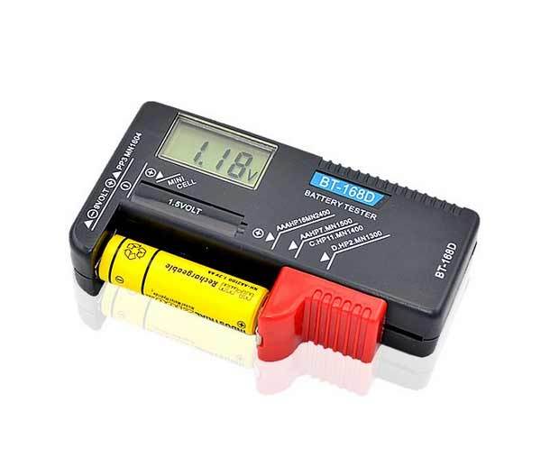 乾電池 残量 チェッカー テスター 液晶 測定器 単1〜5形 9V形乾電池 1.5Vボタン電池 ◇RZ-BATEST02