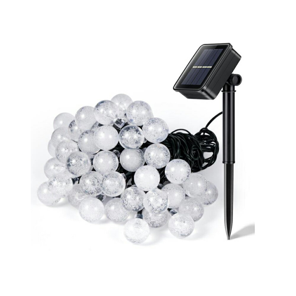 【数量限定特価】 パーティーナイト 30灯 ソーラー LED 照明 防水 イルミネーション ライト 6m バブル型 シャンパンゴールド PARTY30