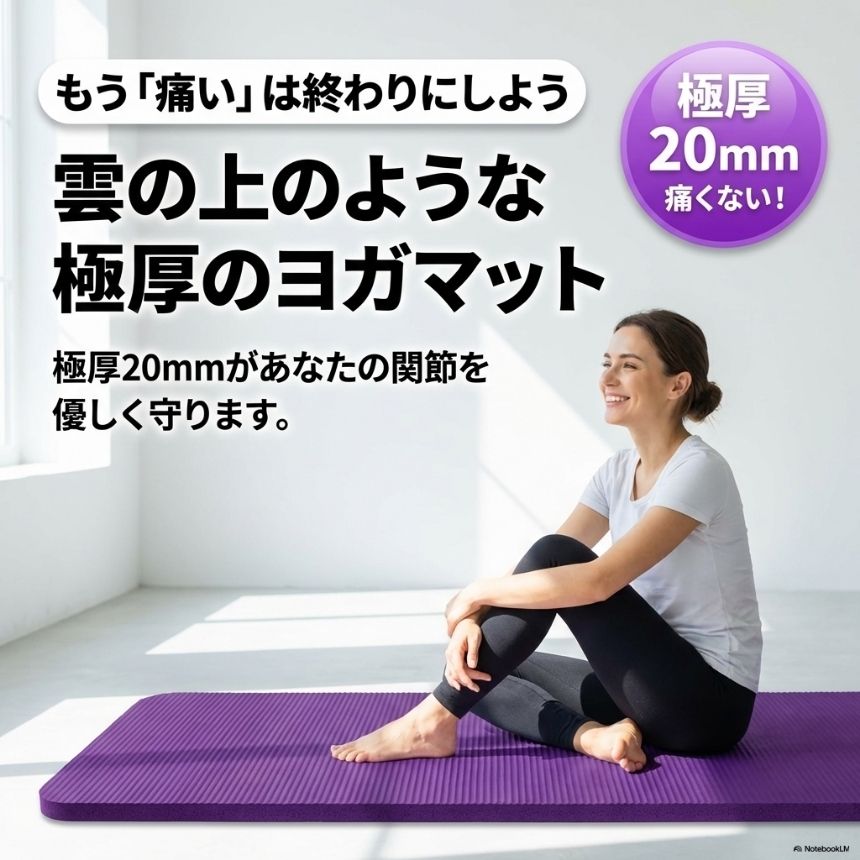 ヨガマット 20mm 厚手 折りたたみ ケース 付き トレーニングマット 車中泊 ストレッチマット 筋トレマット トレーニングマット ピラティスマット エクササイズマット ホットヨガマット クッション ダイエット 2cm jxshoppu-10000226 JXSHOPPU サンプル画像2