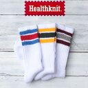 Healthknit ヘルスニット 3Pack ラインソックス 3P クルーソックス 3足セット 靴下 ハイソックス 無地 Lot/191-3108 メンズ プレゼント スニーカー ストリート 3足 セット 3本 ライン 紳士靴下 おしゃれ 男性 カジュアル レディース ルーズ プレゼント