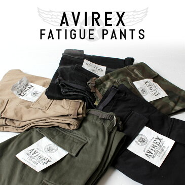 【 送料無料 】 AVIREX FATIGUE CARGO SLIM アヴィレックス ファティーグ カーゴパンツ スリムフィット [Lot/6166122] スリムパンツ スリムカーゴパンツ ミリタリーパンツ メンズ 迷彩 パンツ カモフラ 迷彩柄 米軍 黒 ブラック オリーブ XL XXL LL 2L