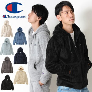 もこもこ ボアブルゾン チャンピオン Champion FLEECE ZIP HOODED JACKET PARKA フリース ジップ フード ジャケット モコモコ ボア パーカー パーカ 定番 人気 [Lot/C3-L615] リラックス ウェア ブランド 抗菌 防臭 ストレッチ ボアフリース