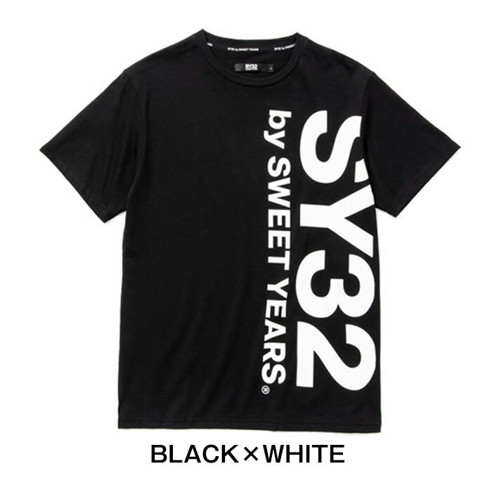 SY32 by SWEETYEARS エスワイサーティスウィートイヤーズ バーチカル ロゴ Tシャツ プリント トップス 半袖 Tシャツ シンプル おしゃれ スポーツ 人気 ロゴ サッカー 13074J プレゼント ギフト 父の日 3