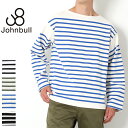 【10％OFF】 Johnbull ジョンブル バスクボーダーTシャツ［Lot/25945］メンズ 長袖 tシャツ カットソー ロンT バスクシャツ ボーダー マリン カジュアル パネルボーダー 白黒 ホワイト ブラック オリーブ ネイビー トップス きれいめ シンプル ブランド