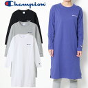 【40％OFF】 Champion チャンピオン ウィメンズ ワンピース ［Lot/CW-W401］レディース 長袖 Tシャツ ドレス スポーティ カジュアル シンプル リラックス ロングスリーブTシャツ プレゼント ギフト