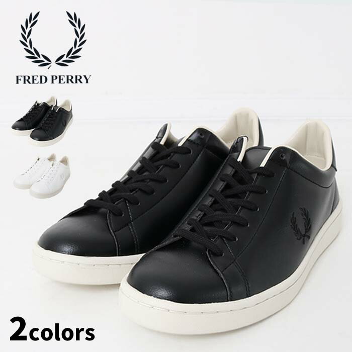 FRED PERRY フレッドペリー Breaux スニーカー ［Lot/F29649］ スニーカー 靴 シューズ ロゴ 定番 おしゃれ メンズ きれいめ カジュアル ブランド シンプル プレゼント 黒 白 ブラック ホワイト 春 夏 秋 冬