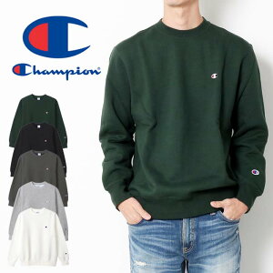 【PT10倍】Champion チャンピオン ベーシック スウェットシャツ [Lot/C3-W005] スウェット シャツ トレーナー 裏起毛 綿 秋 冬 厚手 部屋着 プルオーバー クルーネック メンズ 男性 カジュアル ブランド シンプル ワンポイント 定番