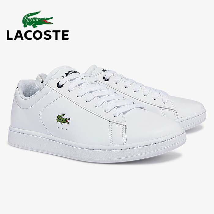 LACOSTE ラコステ CARNABY EVO BL 21 1 [Lot/SM00021] スニーカー 靴 シューズ レザー クロコエンブレム 無地 ロゴ ワンポイント メンズ きれいめ カジュアル ブランド 男性 大人 春 夏 秋 冬