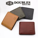 DOUBLES ダブルス 二つ折り財布 一毛牛(国産牛)×馬革 DMO-7482 牛革 国産 革 皮 カード入れ 本革 大容量 カード たくさん ボタン カードホルダー IC 定期 スキミング 日本 プレゼント バレンタイン 父の日