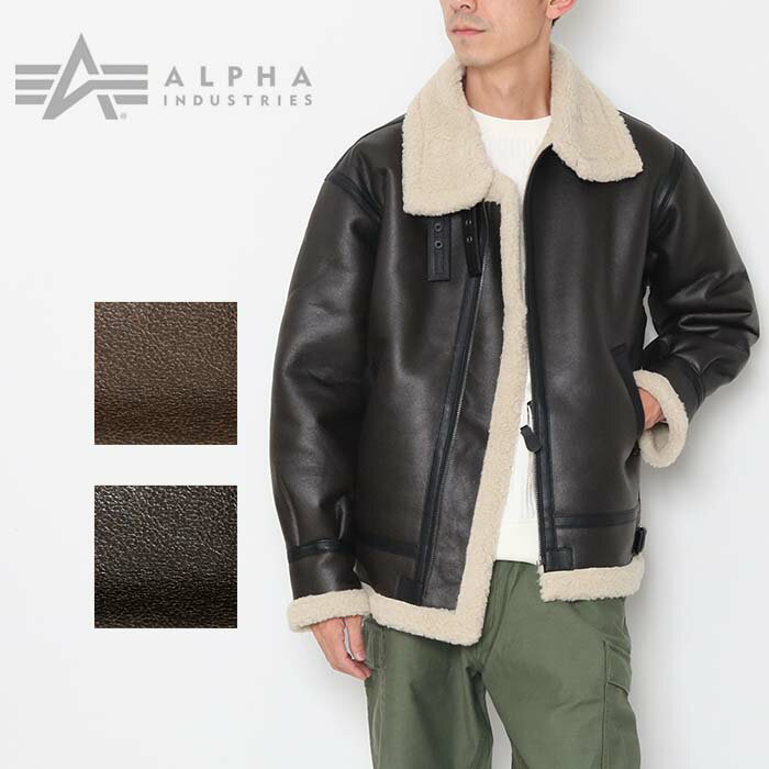 【20％OFF】 ALPHA アルファ B-3 フェイク ムートン ジャケット TA1548 ムートンジャケット メンズ アウター ボア ボア ブルゾン フェイクレザー 寒冷地 裏起毛 暖かい 防寒 防風 ヴィンテージ…