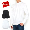 【10%OFFクーポン】 Hanes ヘインズ スエードニット クルーネック ロングスリーブ Tシャツ HM4-A204 暖かい インナー 裏起毛 起毛 トップ...