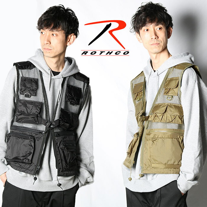 【40％OFF】 ROTHCO ロスコ RECON VEST [Lot/8647-6484] ミリタリー トラベル ベスト フィッシングベスト 釣り 琵琶湖 海釣り 川釣り タクティカルベスト メンズ アウトドア 海 山 レジャー ブラック コヨーテ 通年 ユニセックス a40w【半額】 プレゼント