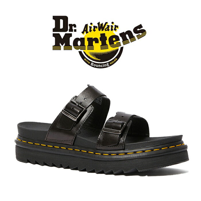 ドクターマーチン サンダル メンズ 【国内正規販売店】 DR.MARTENS ドクターマーチン MYLES サンダル 23523001 マイルズ スライドサンダル ブラック メンズ レディース ストラップ オシャレ おそろい 夏 人気 ユニセックス 黒 カジュアル シューズ ギフト 贈り物 プレゼント