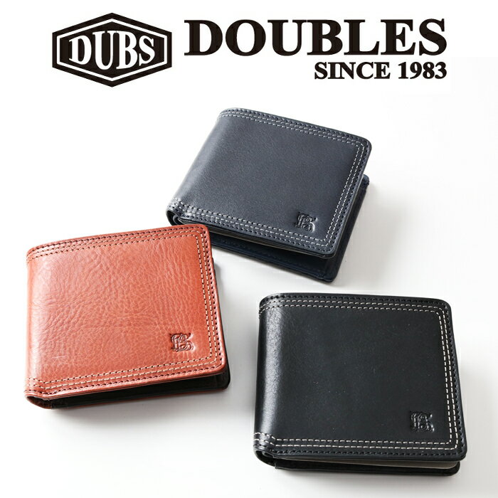 ダブルス レザーサコッシュ メンズ 【10倍】DOUBLES ダブルス ハーヴェスト 二つ折り財布 イタリー製牛革 [Lot/KSA-7552] 二つ折り 財布 ウォレット ブラック ネイビー キャメル メンズ イタリア 牛革 プレゼント 父の日 ギフト プレゼント ギフト