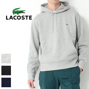 【正規取扱店】 LACOSTE ラコステ Premium cotton プルオーバー パーカー スウェット メンズ 綿100％ [Lot/SH102EL] ワニロゴ フーディ ワンポイント フラットシーマ シンプル ブランド 定番 きれいめ プレゼント プレゼント