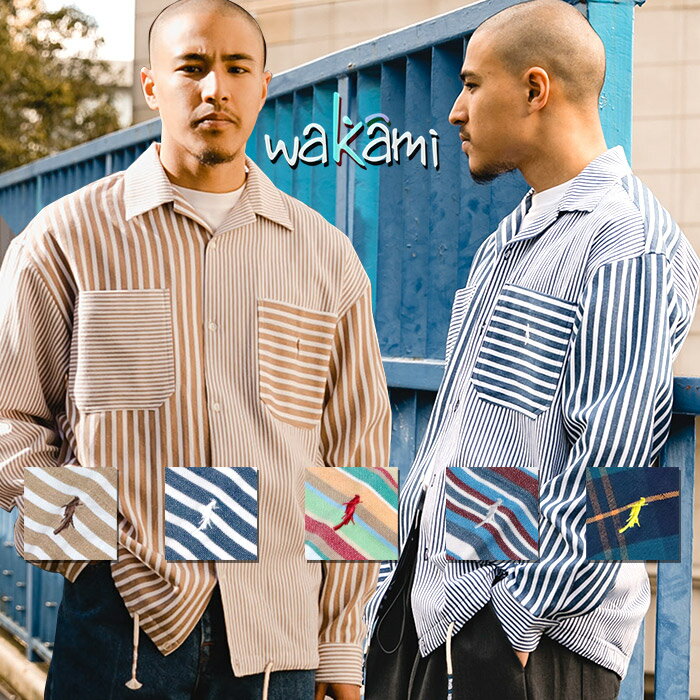 【72％OFF】wakami ワカミ オープンカラー 長袖シャツ メンズ ストライプ シャツ チェックシャツ タータンチェック ファッジ Safari 開襟シャツ 羽織り 春 秋 大人カジュアル 長袖 プレゼント ギフト 19AW-WKM-1008