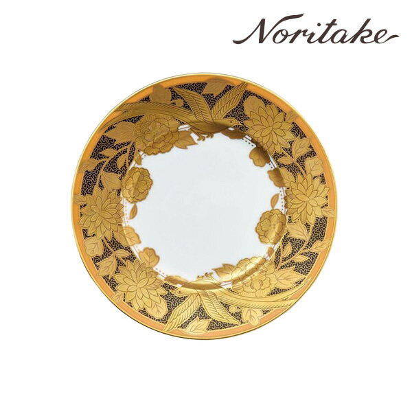 オマージュ コレクション 19cm プレート （橙絵花鳥文） 〈H-766J/T2411〉 ノリタケ 食器 皿