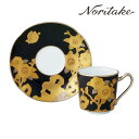 オマージュ コレクション デミタス カップ&ソーサー (黒絵薔薇文) 〈H-767J/T2404〉 ノリタケ 食器 碗皿