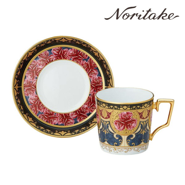 オマージュ コレクション コーヒー カップ&ソーサー (色絵薔薇文) 〈H-769J/T2402〉 ノリタケ 食器 碗皿