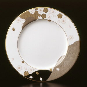 洗練されたデザイン。贈られて嬉しいノリタケ。ノリタケ　あやみなも（春）　桜金銀彩27cmプレート