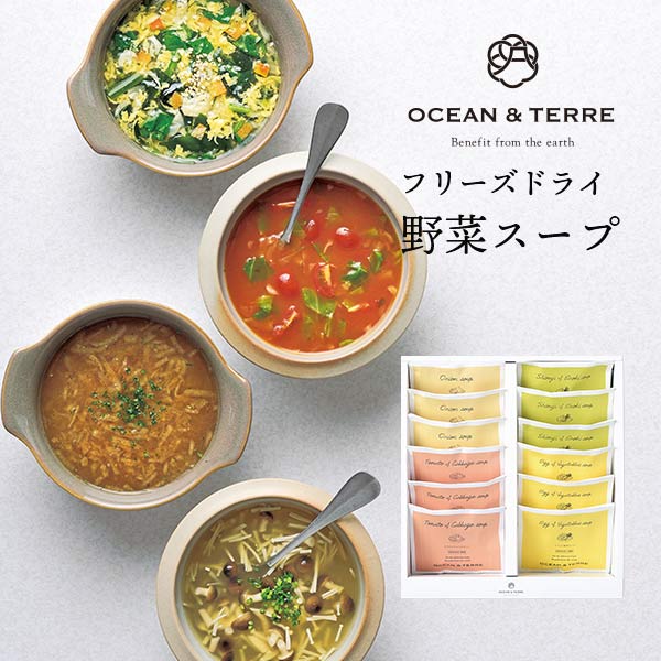 オーシャンテール フリーズドライ 野菜スープ セット F 〈A540〉 12個