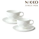 NIKKO こだわりの食器 ニッコー 花影 / 沙羅 沙羅 ペア兼用碗皿(230cc) 〈11200-CC00〉 のし ラッピング メッセージカード 無料