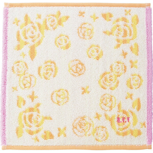 アーヴェーヴェー 婦人タオルハンカチ 薔薇イエロー 〈AVT-06 YE〉 ハンカチ sg25