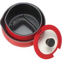 トゥーメイ 着脱IH対応マルチセット(L) レッド 〈RB-2814〉 セット