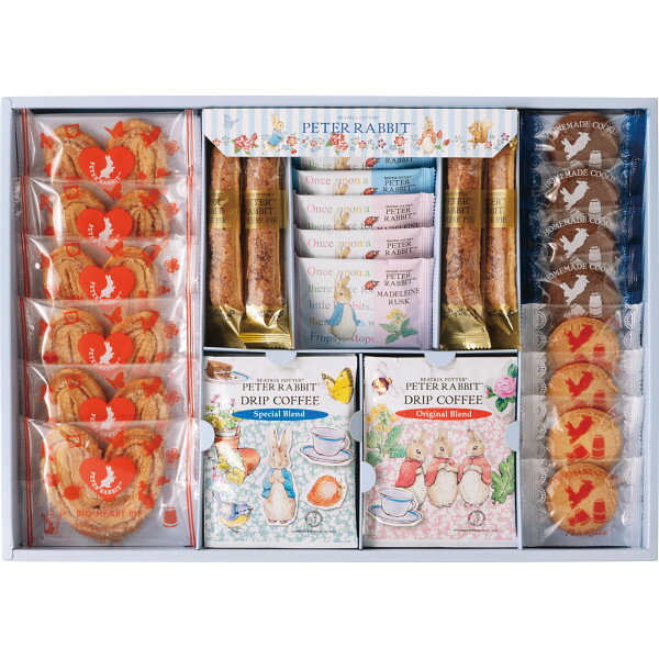 ピーターラビットTM コーヒー＆スイーツギフト 〈PSGー30N〉 各種洋菓子セット