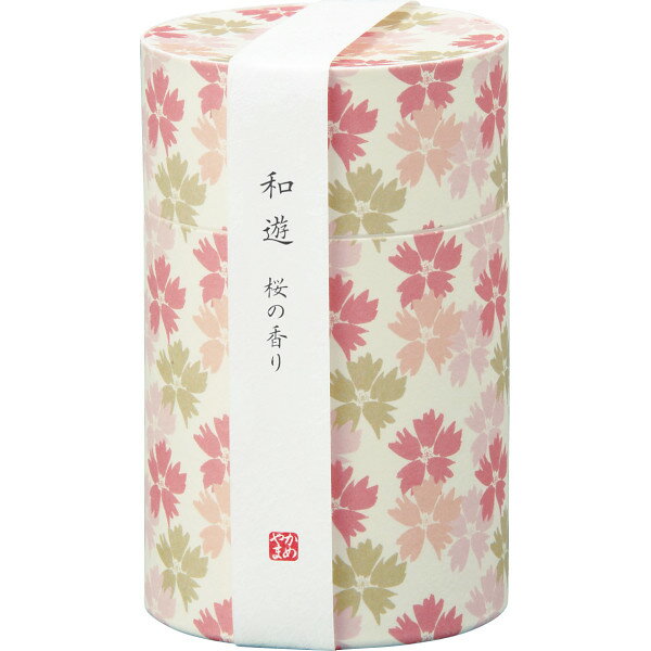 カメヤマ 和遊 香りのお線香(筒箱) 桜の香り 〈I20120101〉 〔豆4〕 家庭消耗品