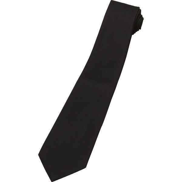礼装用ネクタイ 黒 朱子織 〈09420‐5001‐01〉 〔B4〕 ネクタイ