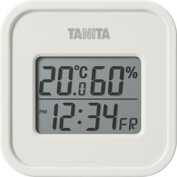 デジタル温湿度計 アイボリー 〈TT588IV〉 〔豆6〕 卓上温湿度計