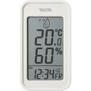 デジタル温湿度計 アイボリー 〈TT589IV〉 〔A5〕 壁掛け温湿度計