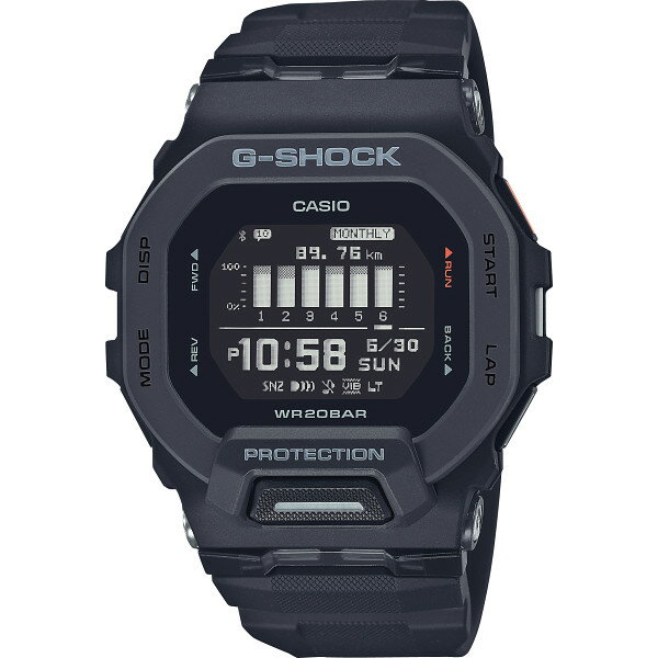 カシオ G-SHOCK G-SQUAD 腕時計 【GBD-200―1JF】 ブラック 〈GBD-200―1JF〉 〔豆6〕 紳士腕時計